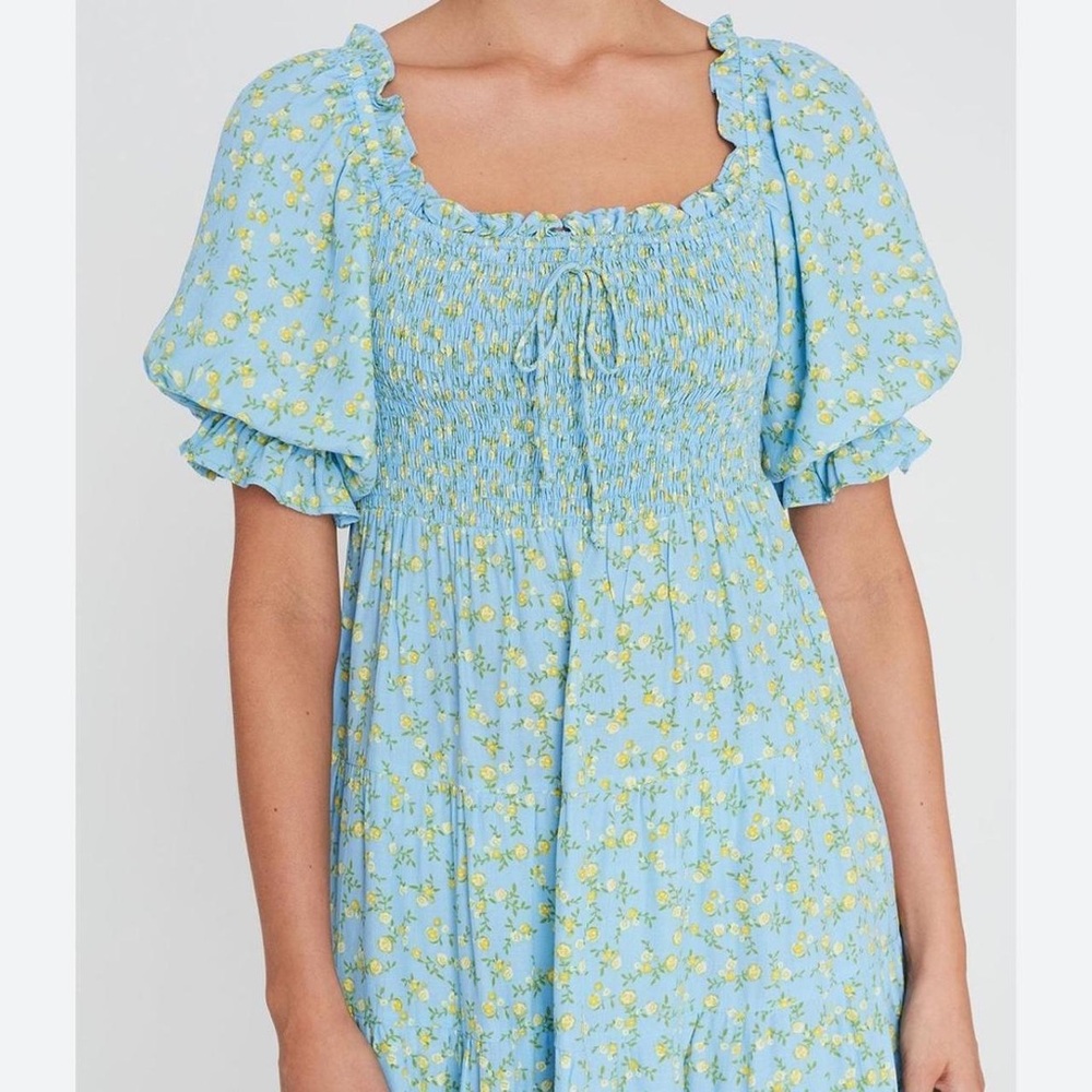 Faithfull The Brand Charlotte Floral Cinched Mini Dress